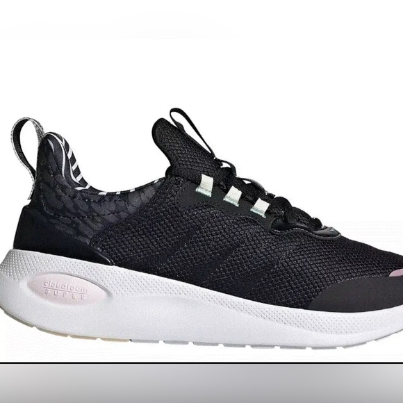 WOMEN'S ADIDAS Size 8 GY6101 PUREMOTION SUPER RUNNING BLACK/WHITE SHOES SNEAKERS - Picture 2 of 7